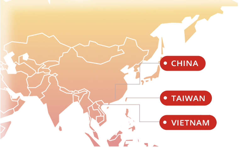 Global footprint manufacturing map