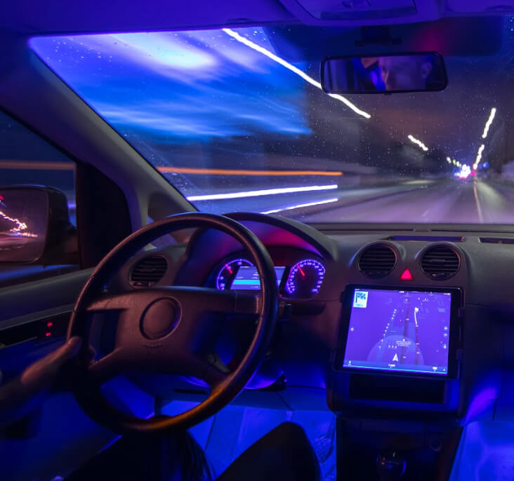 Advanced Driver Assistance Systems (ADAS) installed inside vehicles to improve driving safety